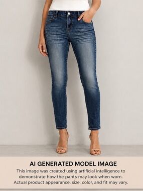 NV Nevada Classic Denim Skinny Jeans for Women Back Pocket Detail Light Blue